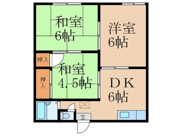 ハイツ浜宮Ⅰの物件間取画像